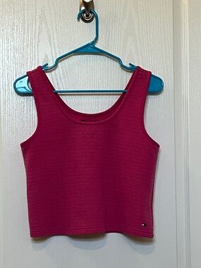 Tommy Hilfiger Crop Top Medium Deep Pink Soft Contemporary
